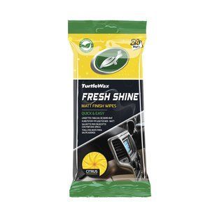 Салфетки для салона 'Цитрус' матовые Turtle Wax FRESH SHINE CITRUS MATT FINISH WIPES (24 шт) 1 уп 54096 фото