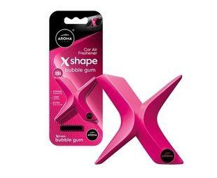 Автомобільний полімерний ароматизатор Aroma Car X Shape - Bubble Gum 109578 фото