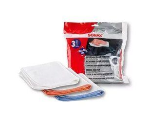 Набір серветок з ультратонкої мікрофібри 3 шт 40х40 см SONAX Microfiber Cloths Ultrafine 450700 фото